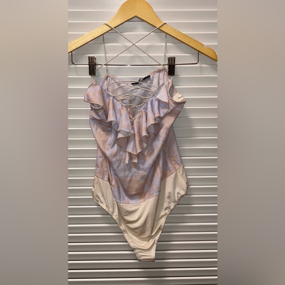 Ruffled Bodysuit in Pastel Shades